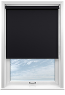 Palermo (Blackout), Black - Motorised Roller Blind